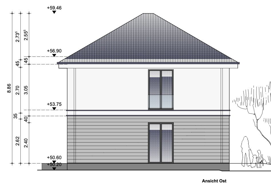 Stadtvilla Ansicht Ost Stadtvilla Ansicht Ost