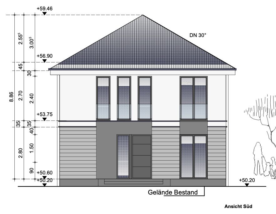 Stadtvilla Ansicht Süd Stadtvilla Ansicht Süd